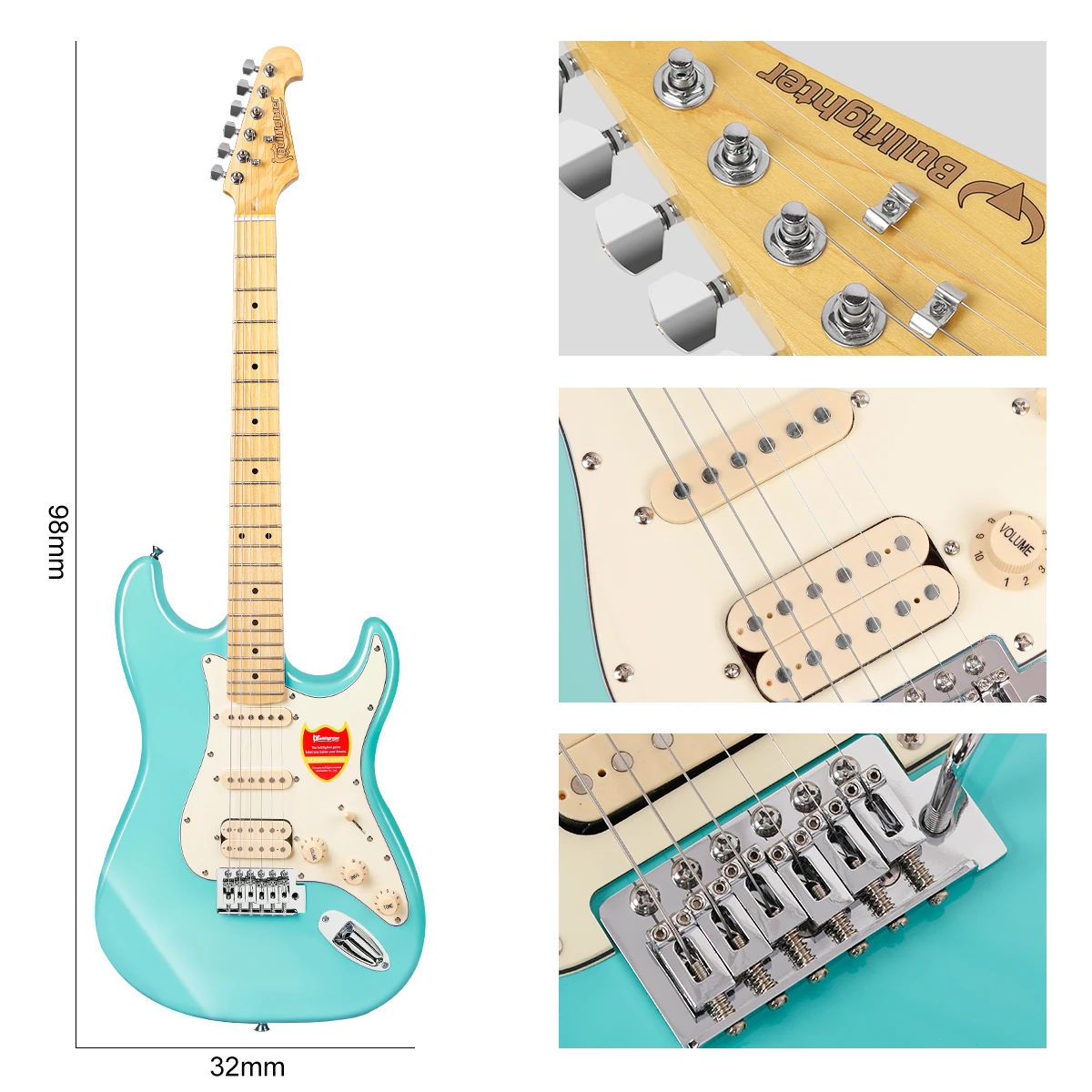 ☆Bullfighter 34インチエレキギターD120-R ＋おまけ　中古美品 ☆Bullfighter 34インチエレキギターD120-R ＋おまけ 中古美品