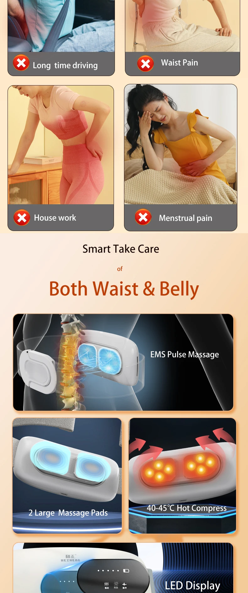 3d Heat Belly Wrap Pulse Abdominal Waist Body with Vibration Massage Shaping Slimming Slim Belt Nursing Massager Machine
