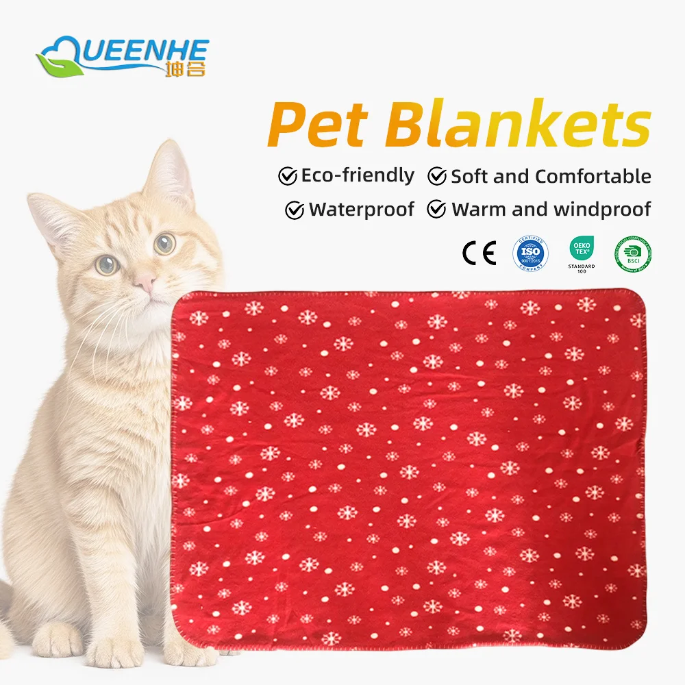 Waterproof Double Sided Fleece Blanket Warm Soft Paw Prints 100% Polye - product detail 1