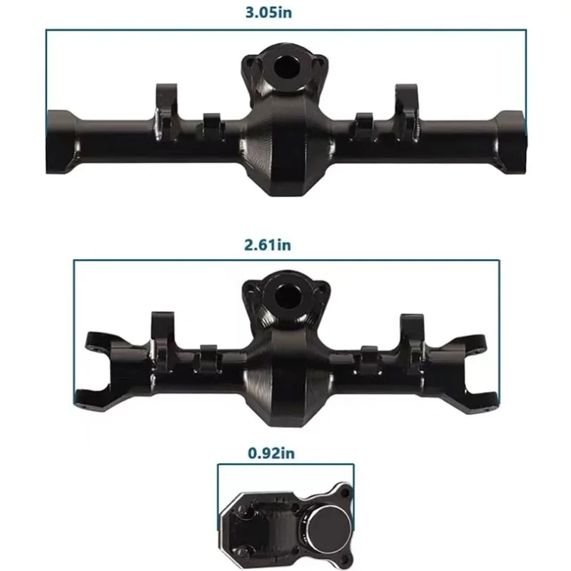 2pcs 1/24 Axial SCX24 90081 Upgrade Part Aluminum Alloy Front and Rear Axle Housing w/ Diff Cover