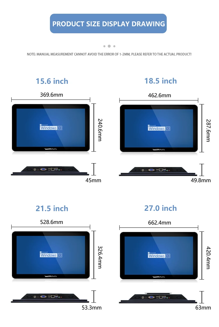 21.5 Inch IP65 Dust-proof Capacitive Touch Industrial Panel PC with 1920X1080 Resolution