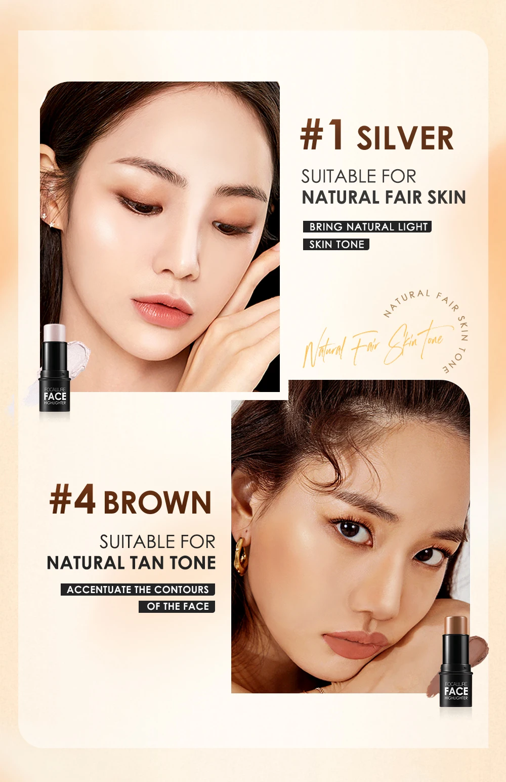 Focallure Fa01 Makeup Highlighter Pens Black Contour Stick Low Moq