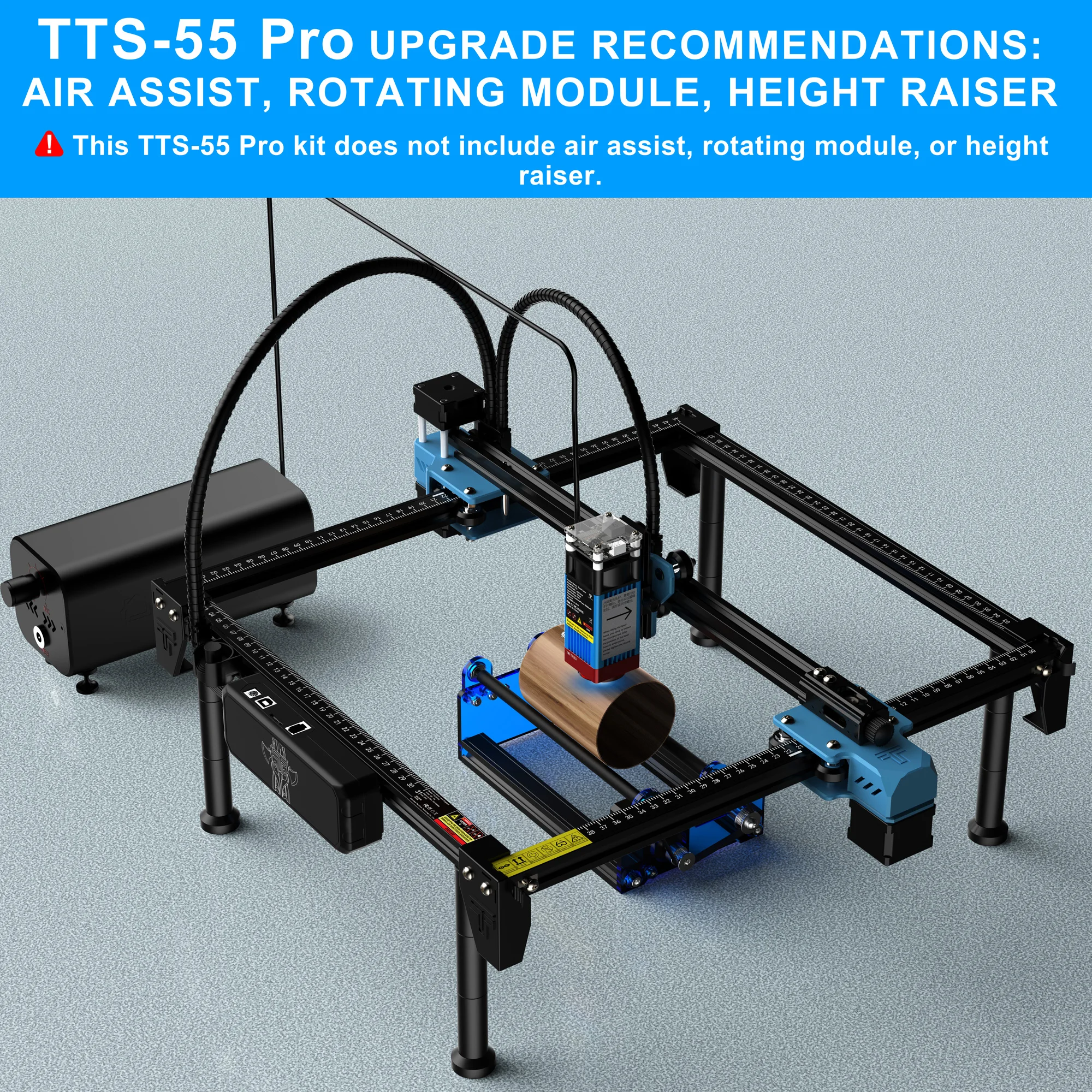 TWOTREES TTS 5.5W 小型レーザー彫刻機 8mm木材切断対応