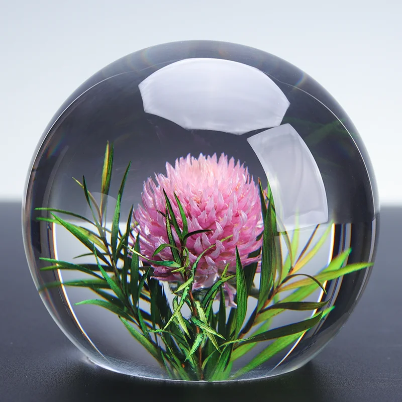 product wholesale new arrive 3d animal flower design crystal ball with base led light lamp for promotional gift-39