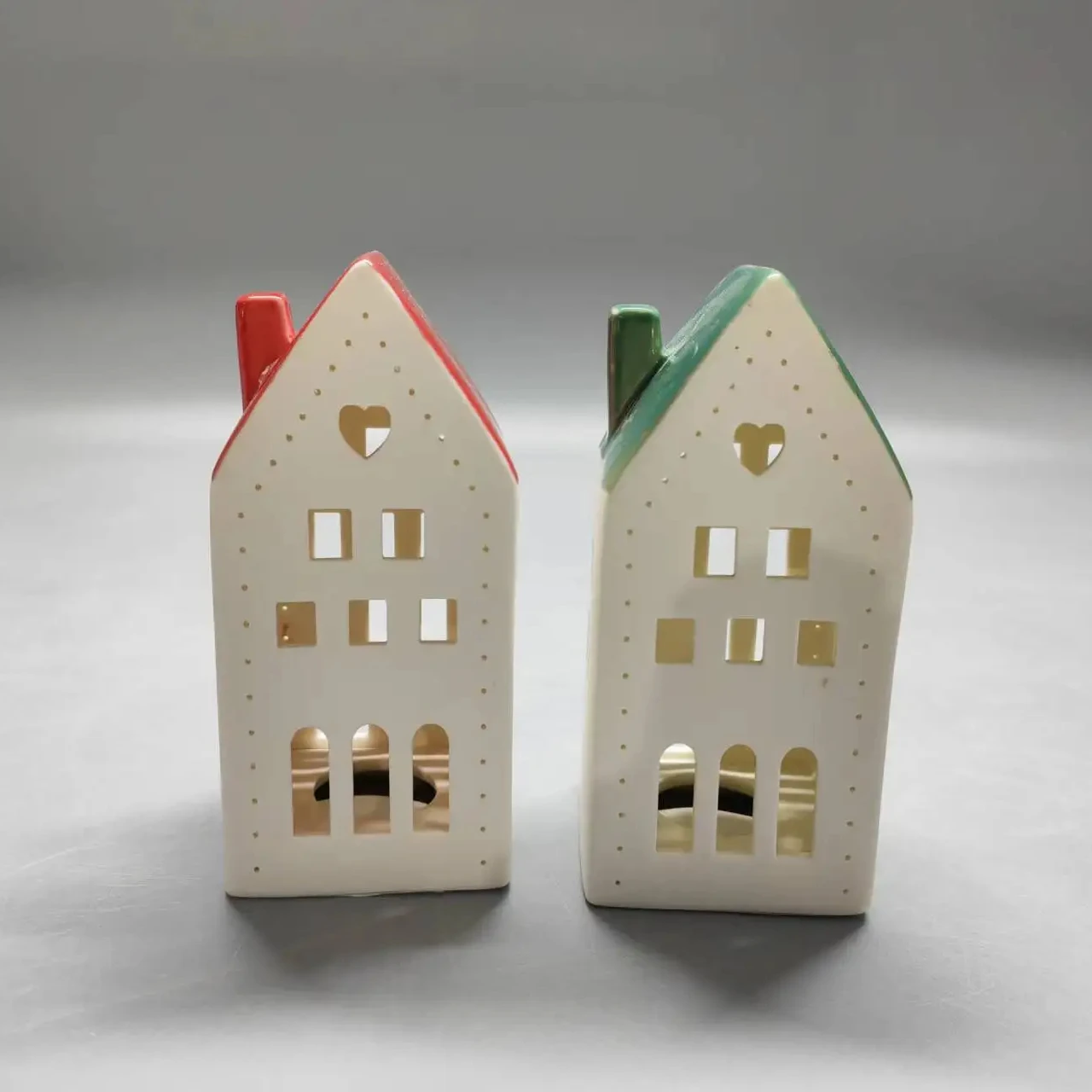 christmas gift set led christmas lights ceramic house christmas ceramic house