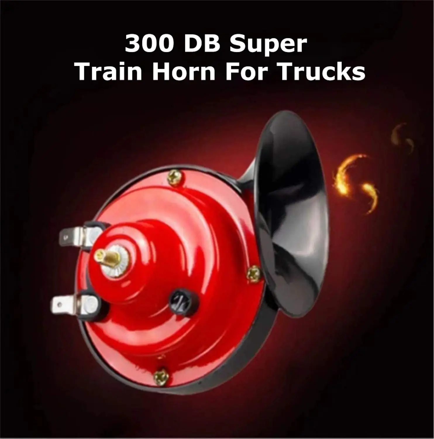 Super 528DB 12V Loud Train Horn Waterproof for Motorcycle Car Truck SUV  Boat Red