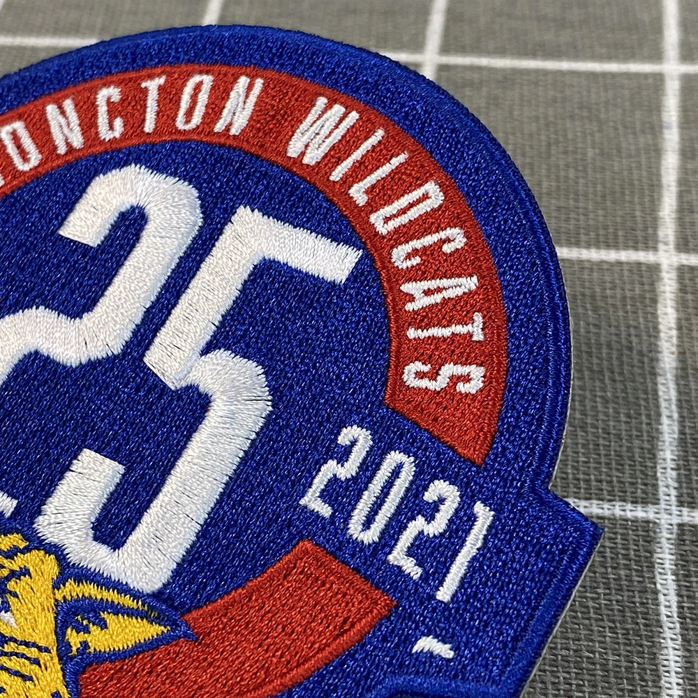 Custom Heat Press 3d Puff Logo Badges Embroidered Patch Sew On Iron On