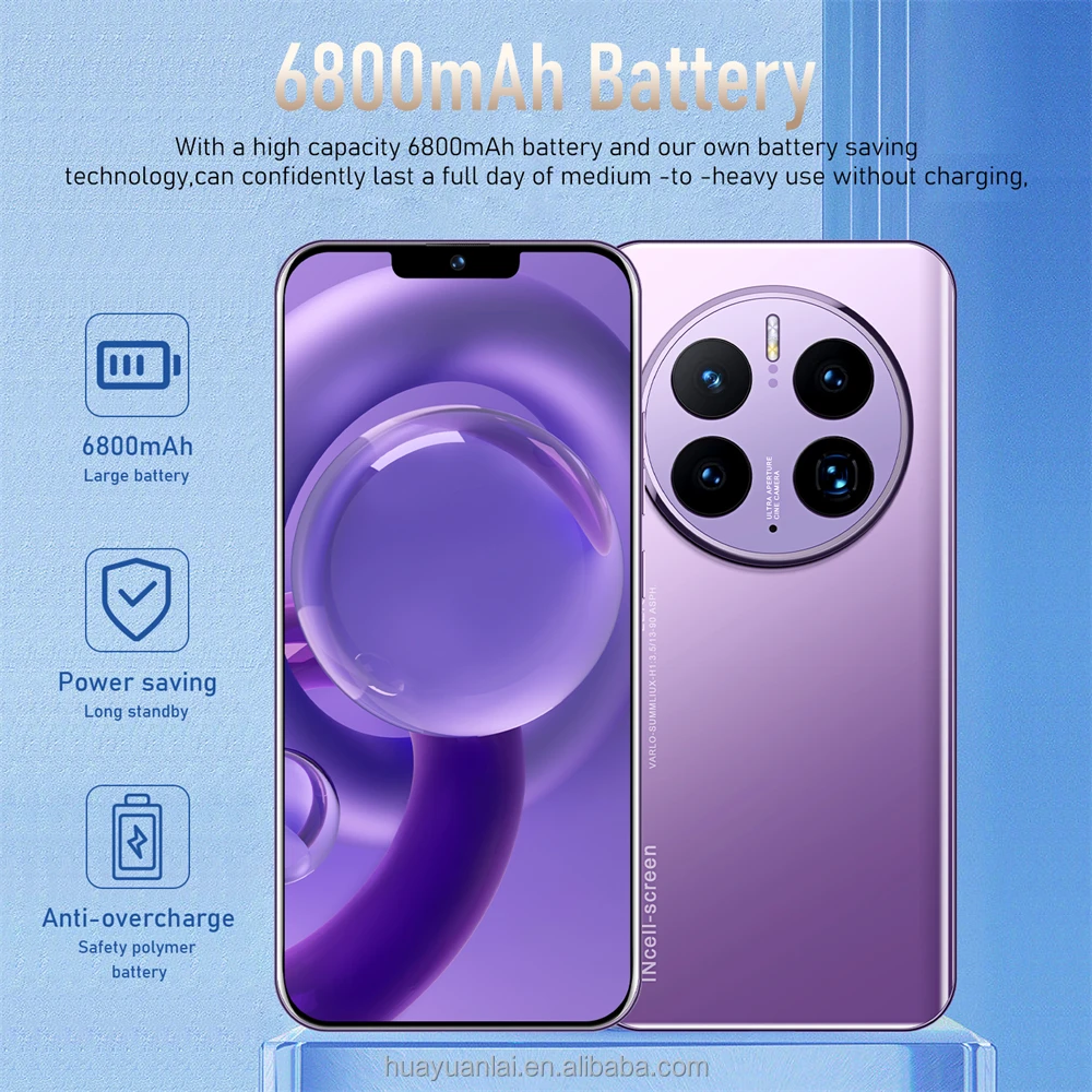 High Quality 7.3inch Screen MATE 50 PRO Mobile Big Storage 16GB 1T Smart Phones