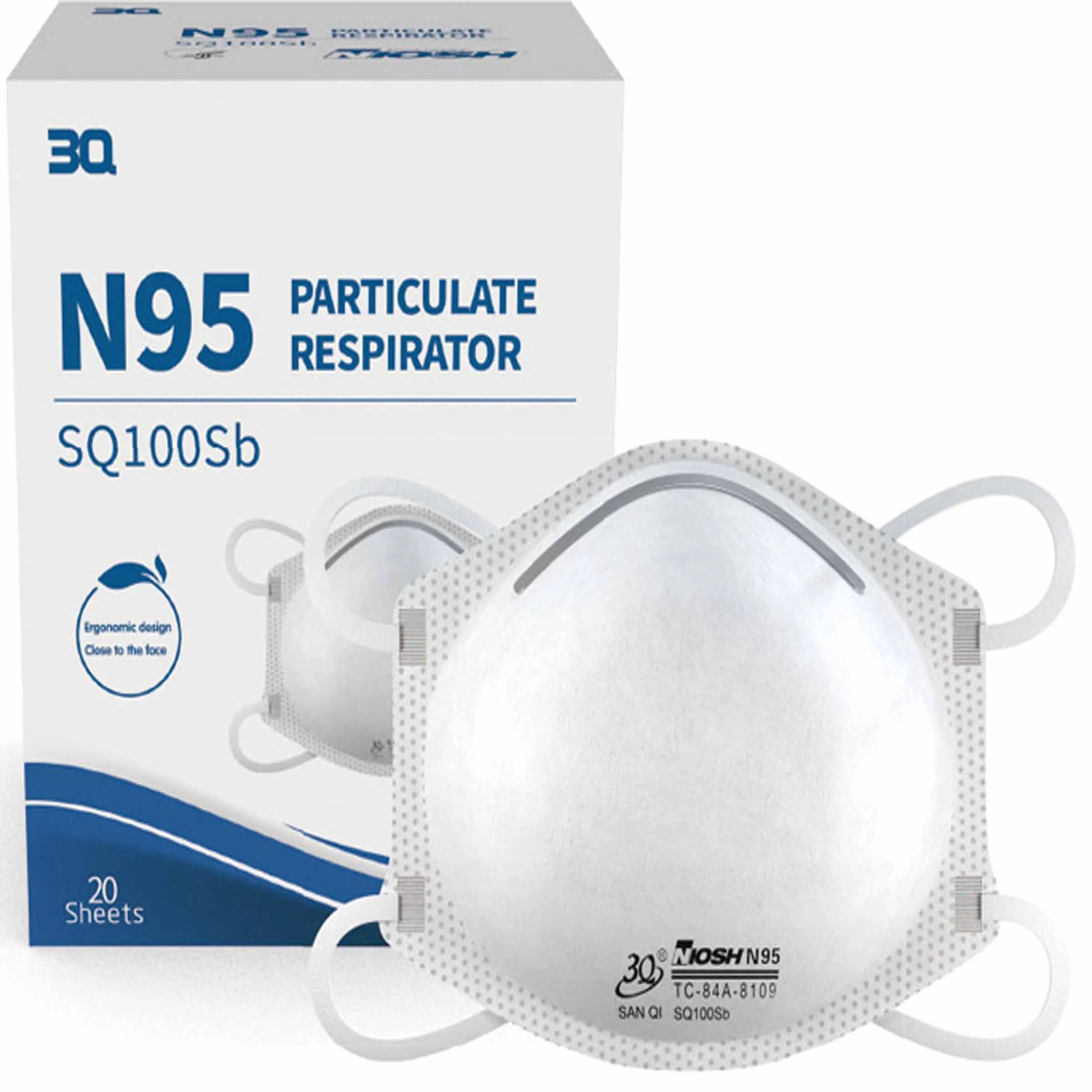 3Q Hot Sale n95 mask Cup shape Head Loop Particulate Respirator