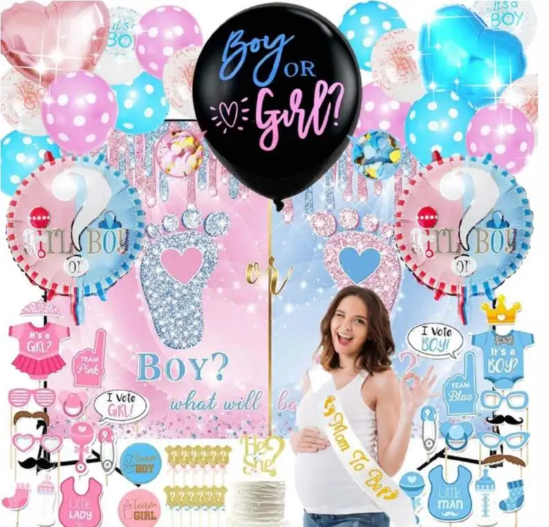 Baby Shower Arco Palloncini Kit Ghirlanda Rosa Blu It's a Boy