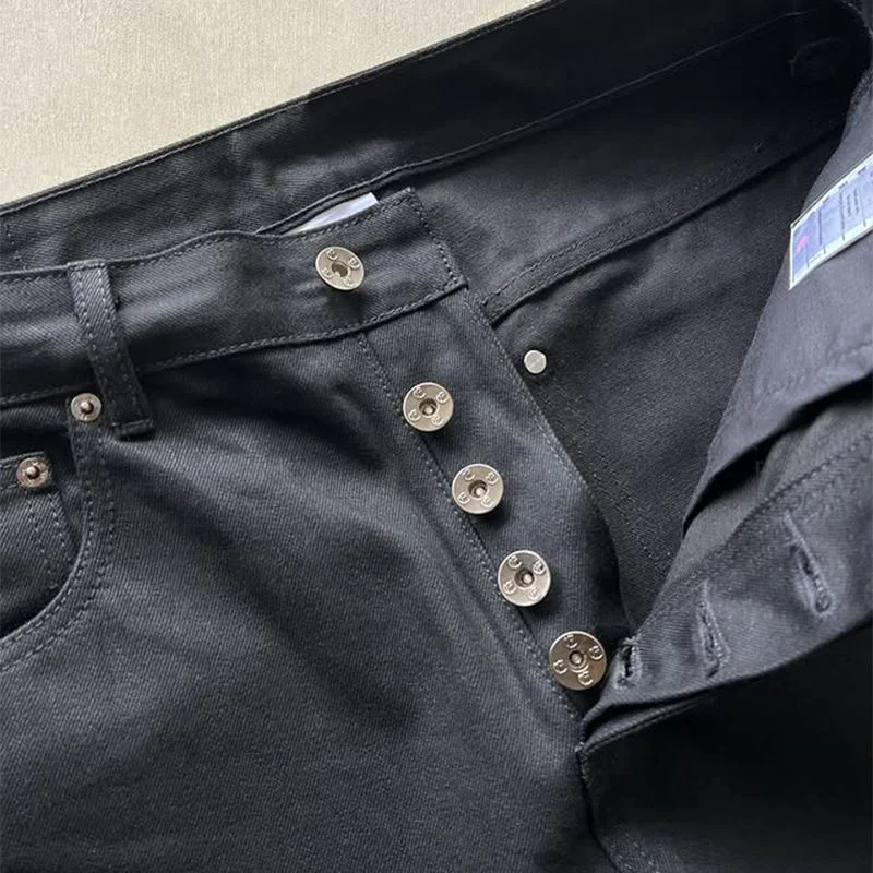 Jeans Homme Manufacturer Custom Baggy Denim Pant Bootcut Salvage Raw Boot Cut Japanese Selvedge Flared Denim Jean for Men gallery 7