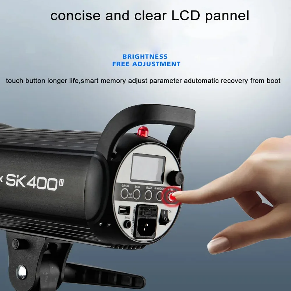 Godox SK400 II 400W Flash Studio Strobe Studio Wireless X System GN65  Photography Flash Light