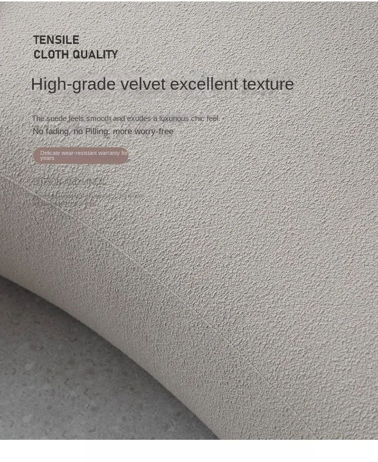 Luxury Modern Style Living Room Interior Curved Sofa & Lounge Chair Set Sofa Set Furniture Living Room