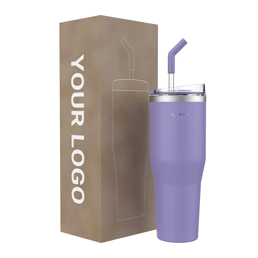 Custom 40oz Simple Stainless Steel Vacuum Tumblers With Straw Eco