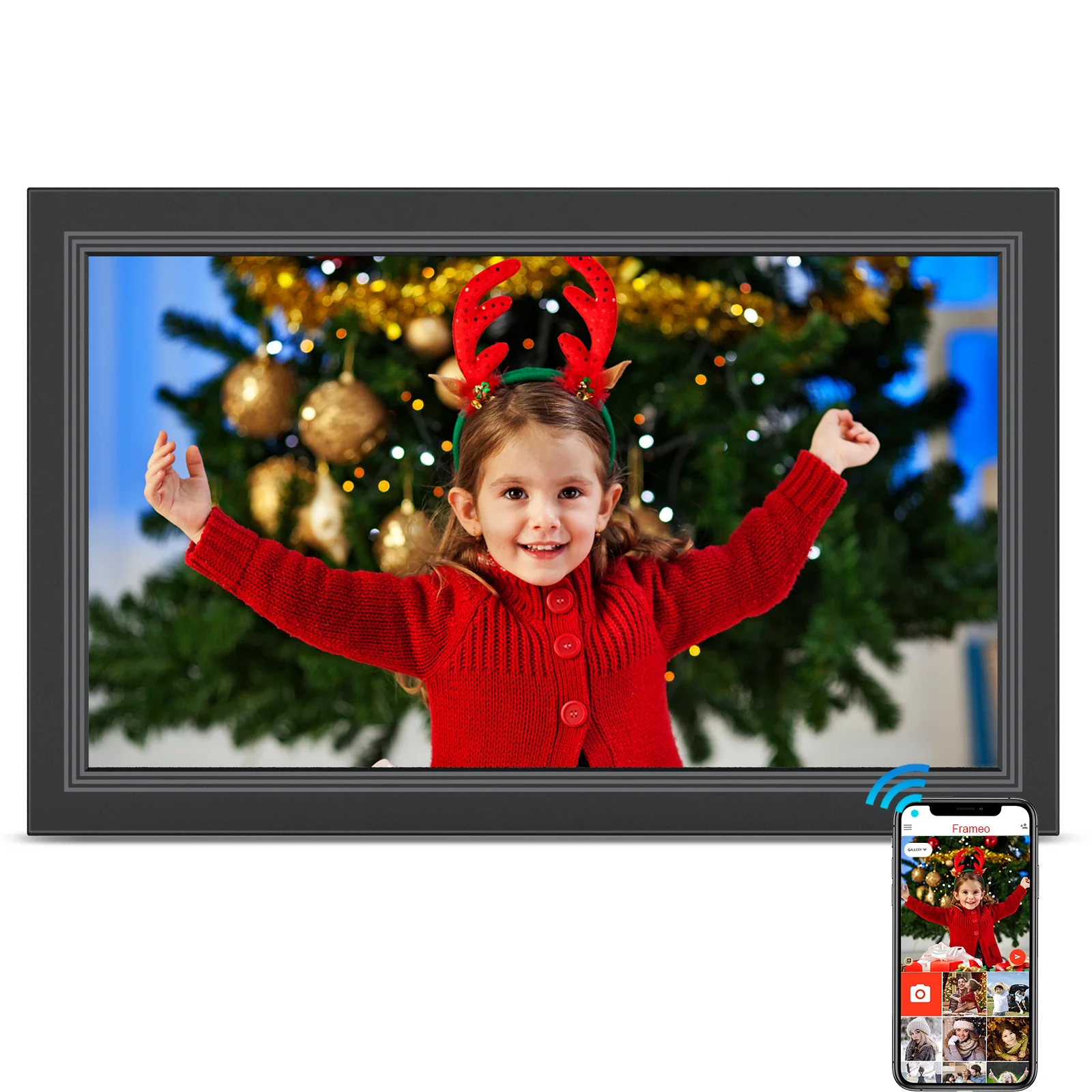 Lively Memories Video Frame IPS Touch Screen Video Player Smart 15 Inch Digital Photo Frame
