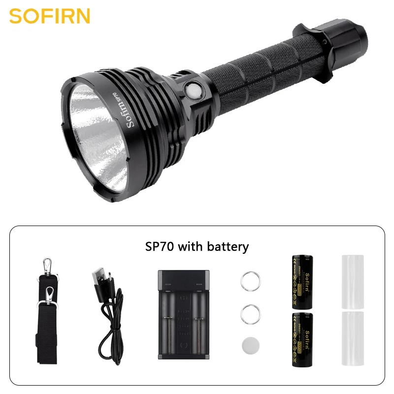 ライト・ランタン Sofirn SP70 5500lm Sofirn SP70 Rechargeable Flashlight: 5500LM Brightness, 687M Range