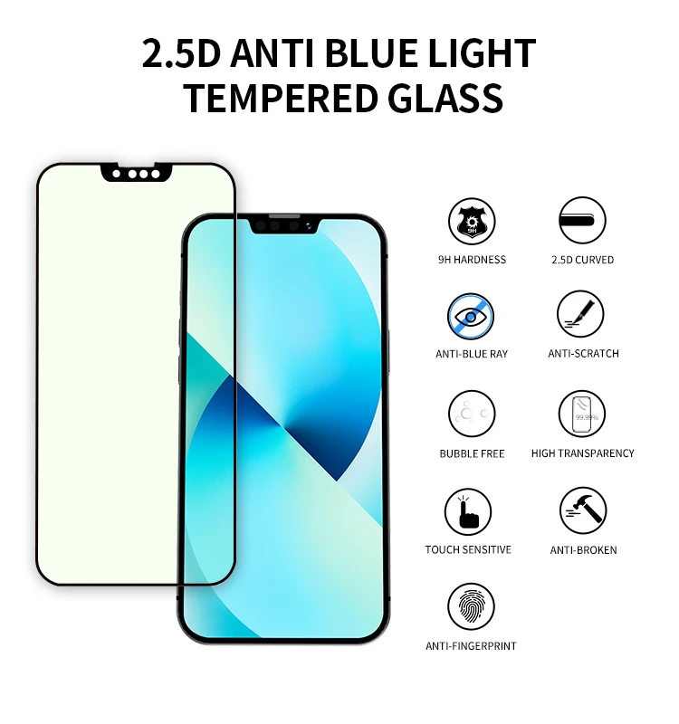 Iwolf 9h Glass Screen Protector Film Eyes Protect Anti Blue Light