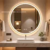 [Gold Frame] Dual Touch + White Light + Defogging + Stepless Dimming (Recommended for Bathrooms)