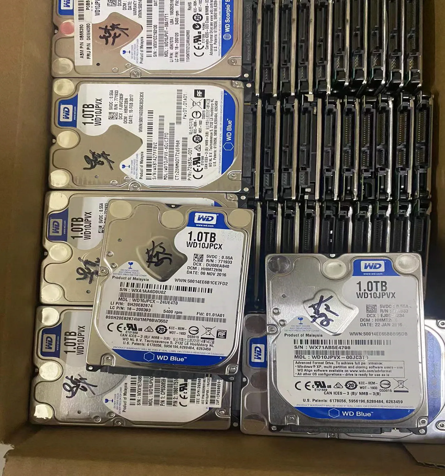 Used Disassembled 2.5 Inch Hard Drive Laptop Hard Drive 1tb 500g