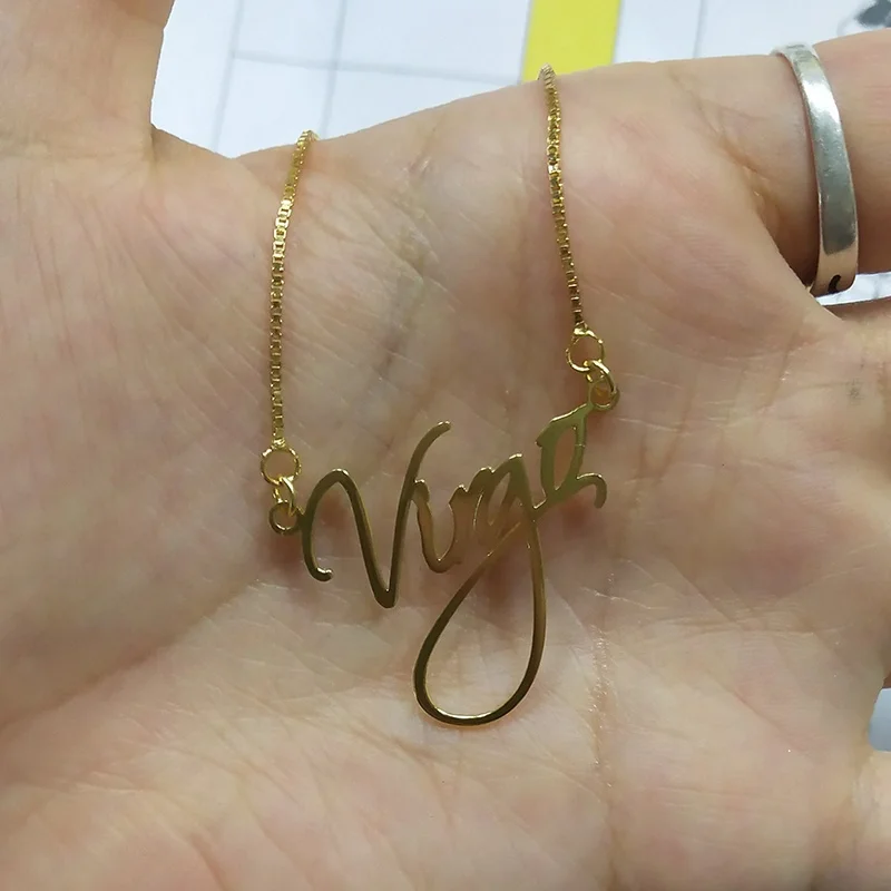 Anju Name Locket Design Your Own Name Necklace Customized Gold Box