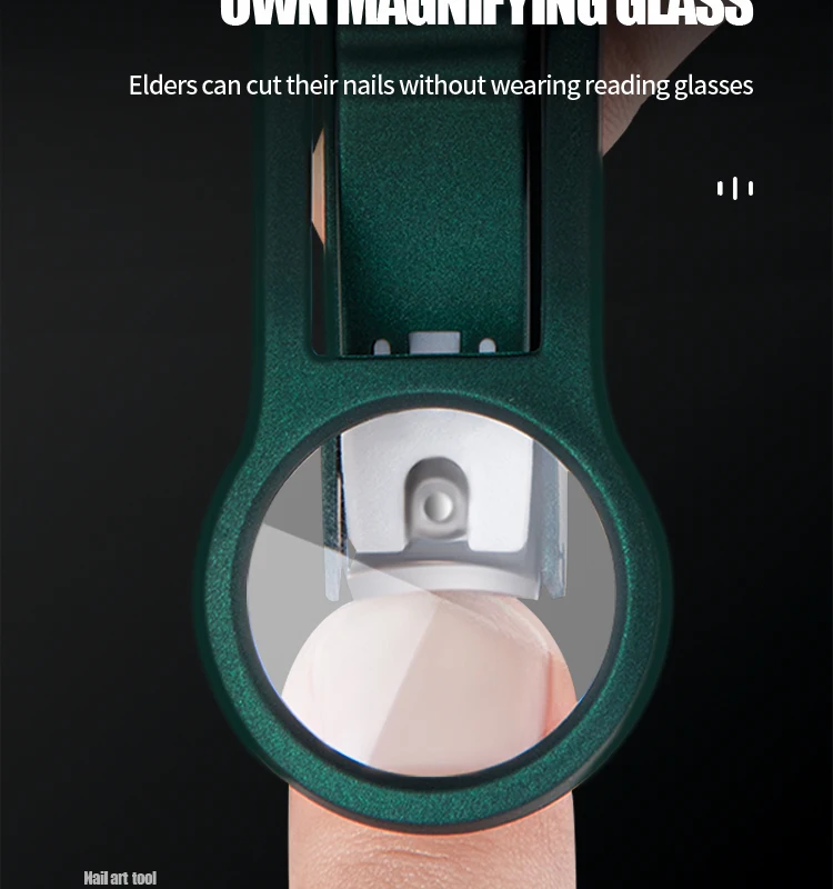 Stainless Steel Magnifying Glass for the Elderly Special Anti-splash Special Thick Hard Nail Clippers Special Thick Hard Nails