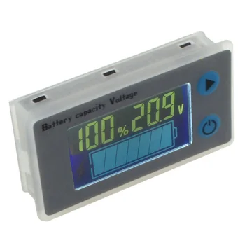 DC10-100V LCD Acid Lead Lithium Battery Capacity Indicator Digital Voltmeter Voltage Tester with Temperature Display