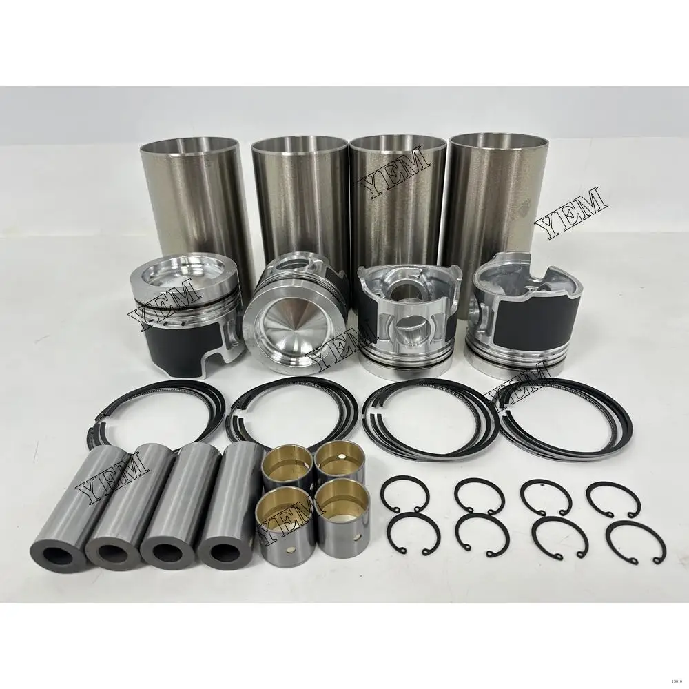 Engine Liner Kit With Cylinder Liner Piston Rings Set Fit for Mitsubishi D04FD Excavator Parts