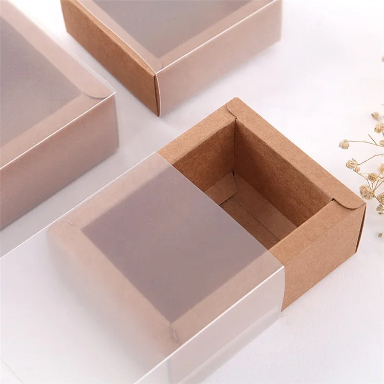 Factory Custom Logo Kraft Paper Drawer Packaging Box for Cookies Bread Wigs Frosted Cover Free Sample Embossing Matt Lamination