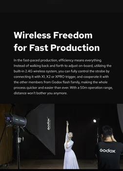 Godox QT400III 400Ws GN65 1/8000s High Speed Sync Studio Flash Strobe Light Photography Lighting detail image