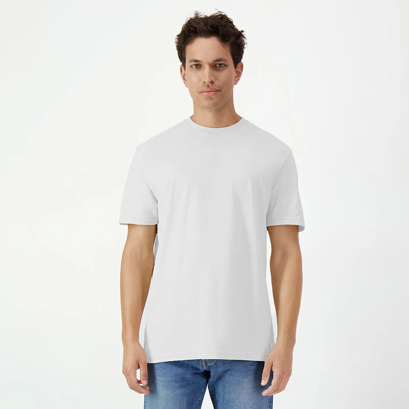 Customize Oeko-tex Standard 100 Us Size 100% Cotton t Shit 150 Grams Plus Size Plain White t Shirt for Men