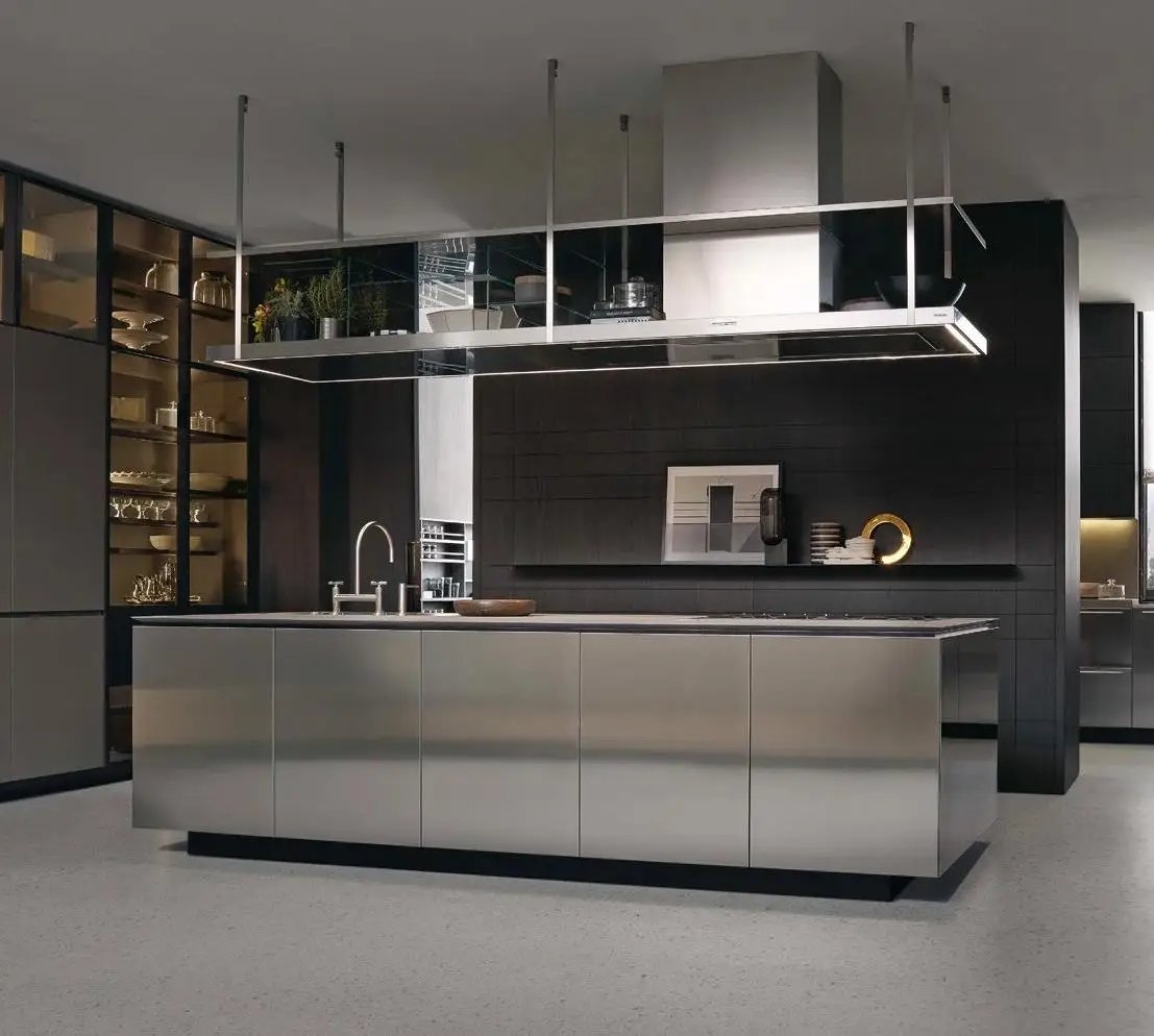 High Gloss Lacquer Modern Kitchen Cabinet Set Minimalism Modular ...