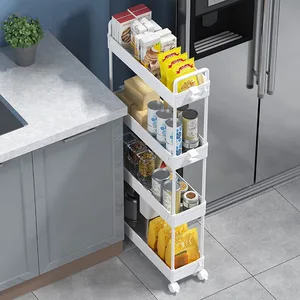 Multi-Layer Kitchen Storage Rack Removable Floor-Standing Trolley  Storage Holder for Home