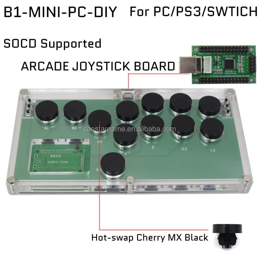 Hitbox Style All Button Joystick Fight Hitbox Joystick Arcade Game Controller Hitbox Arcade