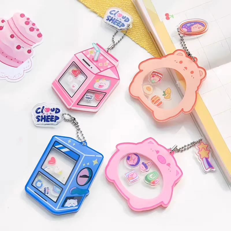 DOC Creative Custom Fill Your Own Shaker Keychain Anime Acrylic Charms DIY Acrylic Keychain Shaker