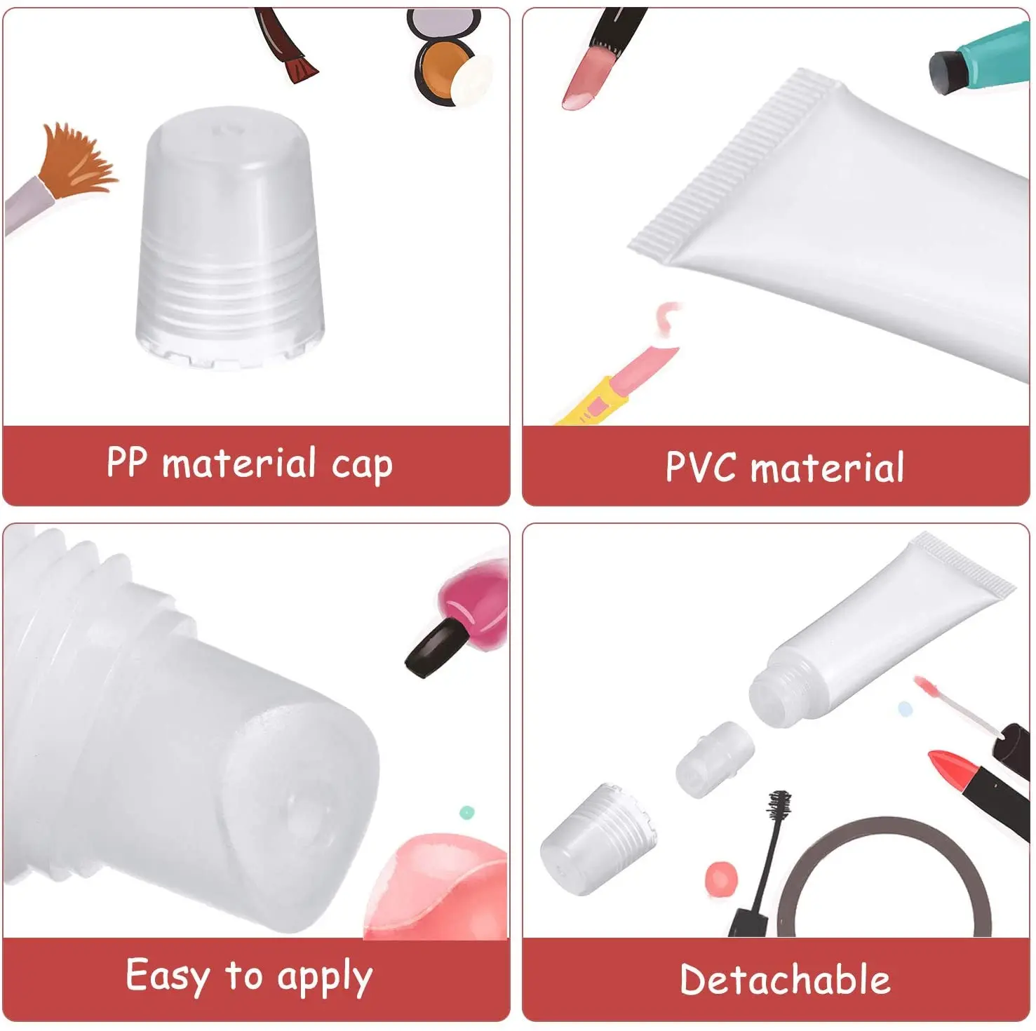 2022 Hot Selling  Cute Girl Bulk Empty Cone Lip Gloss Tubes Wholesale