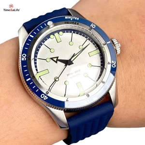 ODM Custom Vintage Dial Dome Bow Sapphire Glass NH35A Movt 120 Clicks Bezel 20BAR Diving Mechanical Men Business Watch