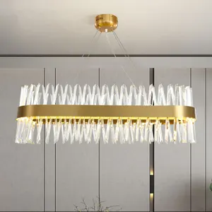 Modern Crystal Pendant Light Bedroom Lamps Gold Luxury Luxurious K9 Crystal Chandeliers
