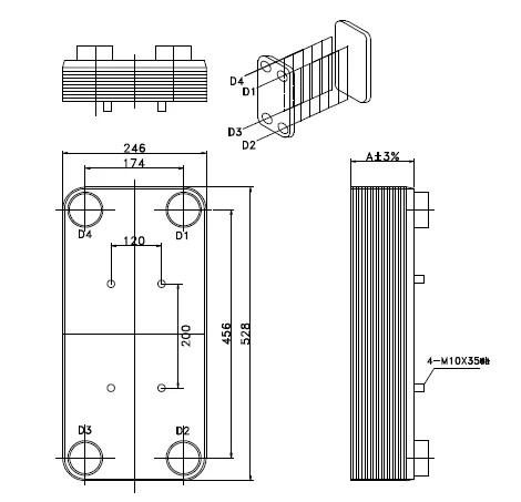 BL120 Customizable Stainless Steel Durable Exchanger