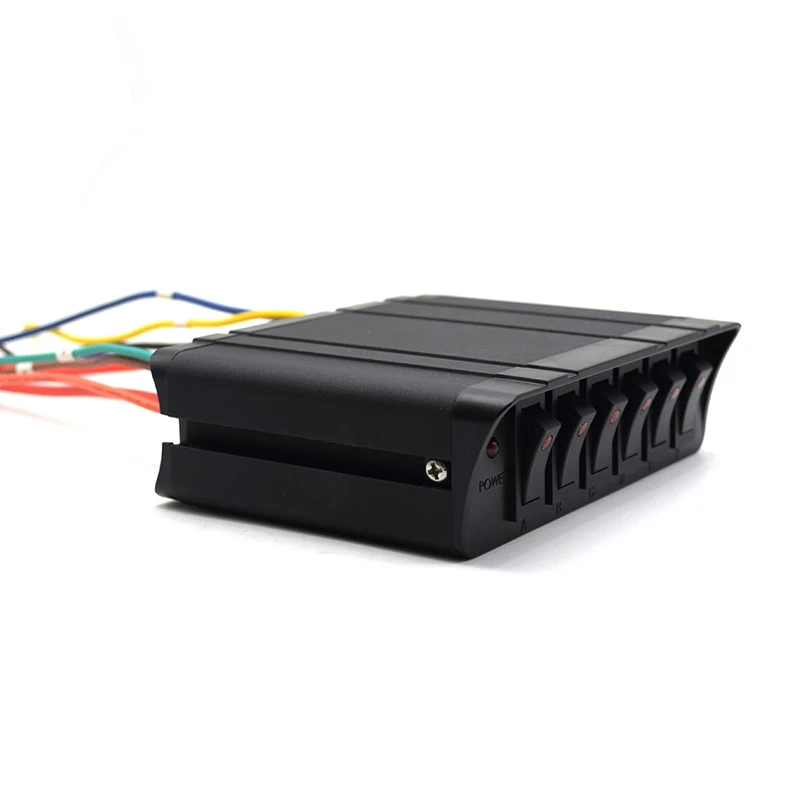 Elegance Coffret Palpitant セット 6 Gang Rocker Switch Box SPST Toggle Switch Panel 12V 24V