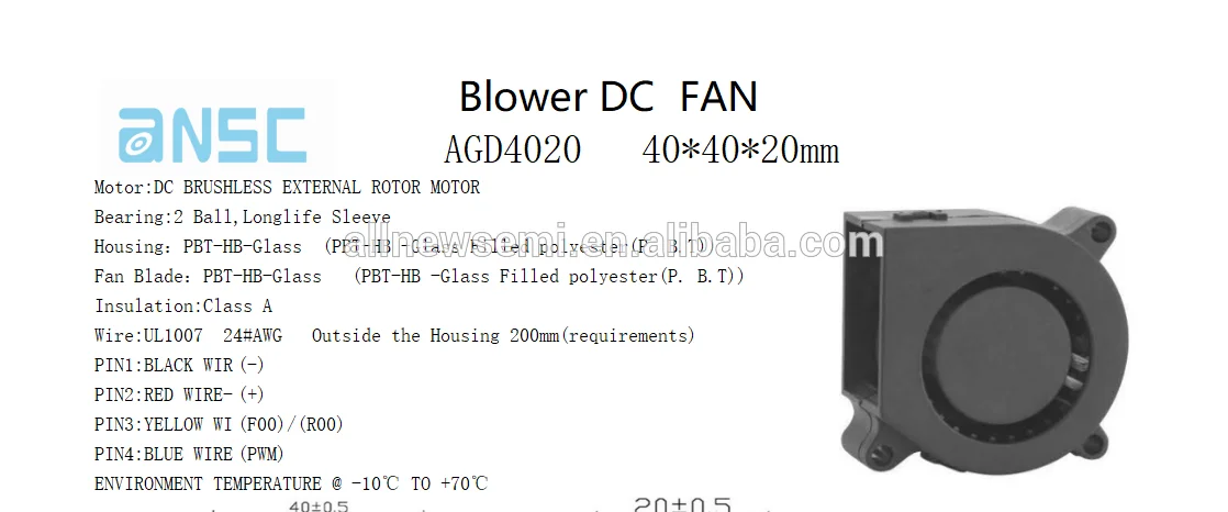 Durable/Large air volume /High speed/Mute/Long life/High quality AGD4020 4CM 40*40*20mm mini Snail Turbo Blower DC Fan