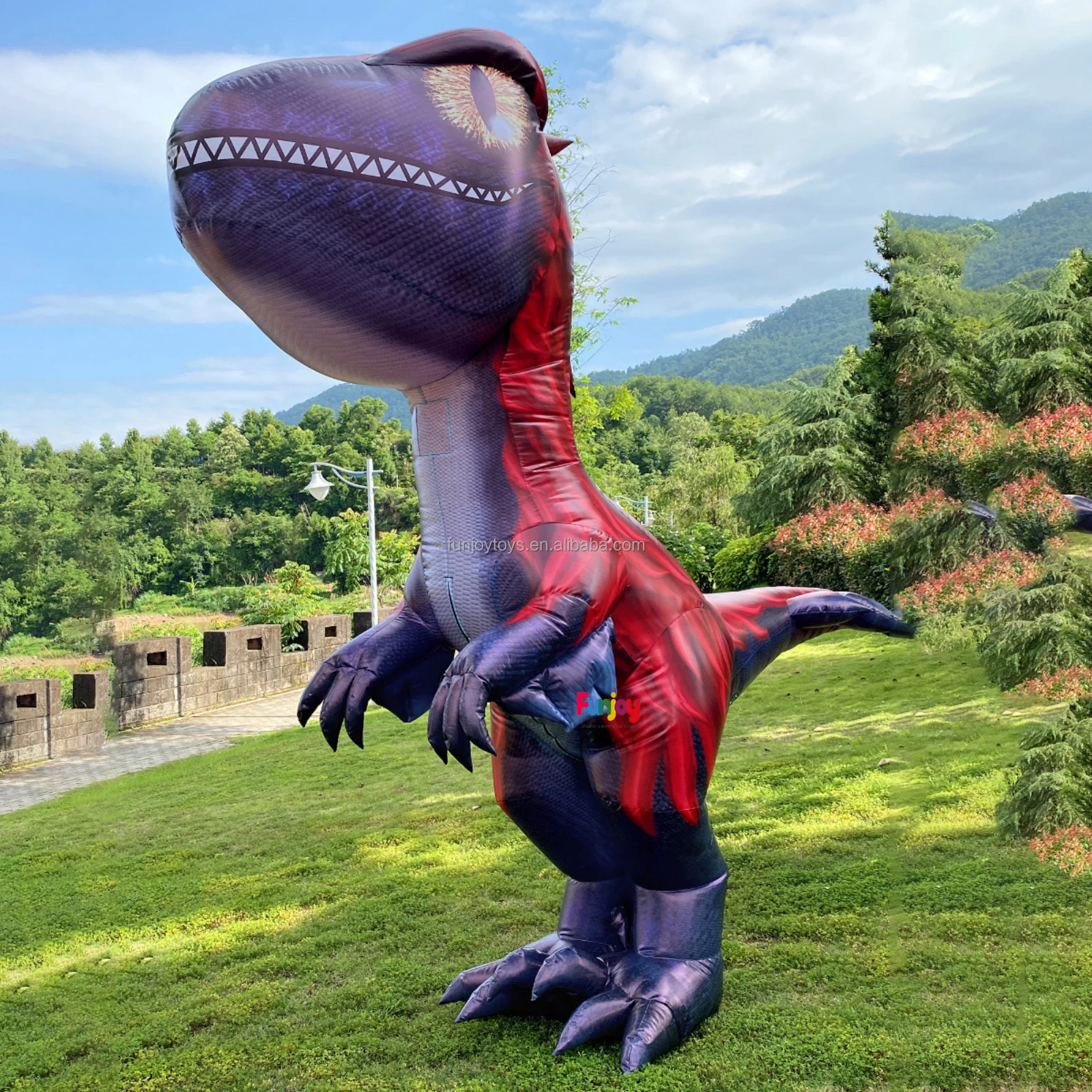 Velociraptor Costume Dinosauro Uomo Costume Gonfiabile Dinosauro