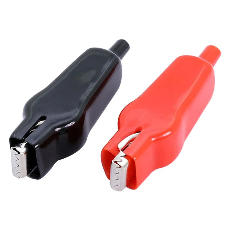 Зажимы типа «крокодил» с покрытием электрические испытательные выводы «сделай сам» двухсторонние зажимы для соединения