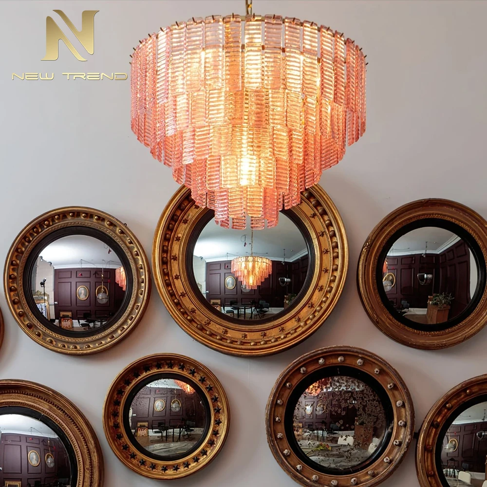 CPL-456 Large Multi-Tiered Murano Glass Chandelier – Luxury Long Suspension Light for Staircase & Foyer