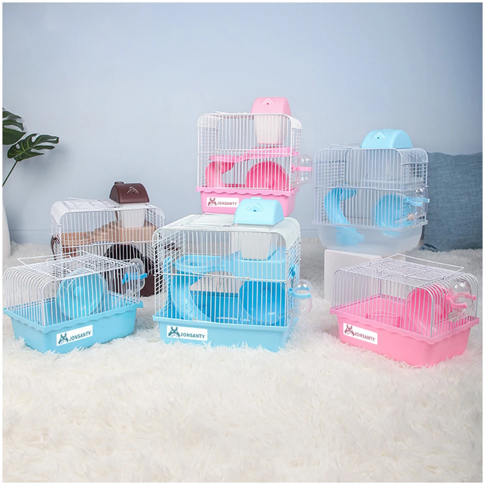 Hamster Layer Pink Princess Castle Luxury Metal Cage