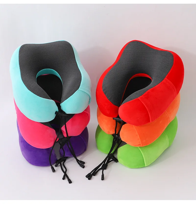 Wholesale Custom U-Shaped Cervical Travel Neck Pillow Cotton Neck Massager Portable for Airplane Car Office Sleep Welcome Gifts preview 6