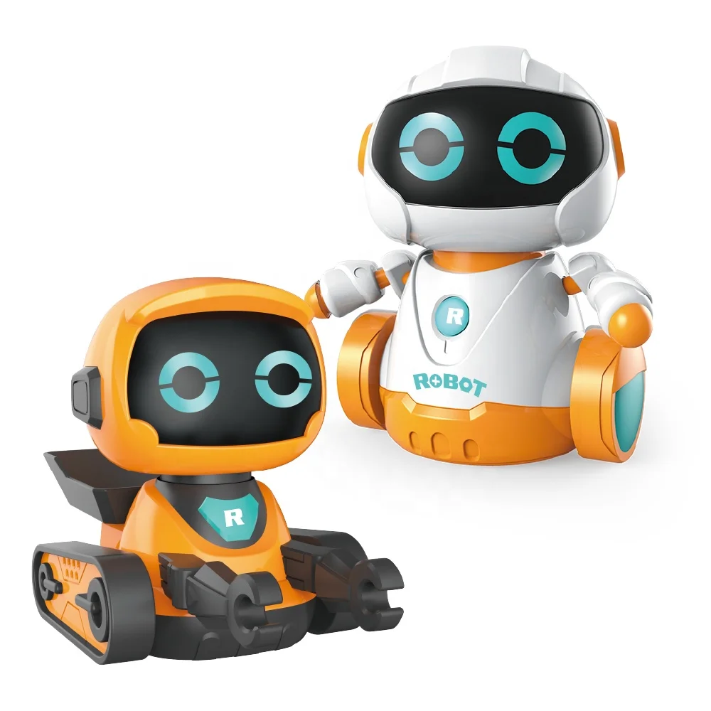 DIY Line Follower Robot Kids Toy Robots Technology Educational Inductive Robot Toy Trajectory Walk Function With Led Light