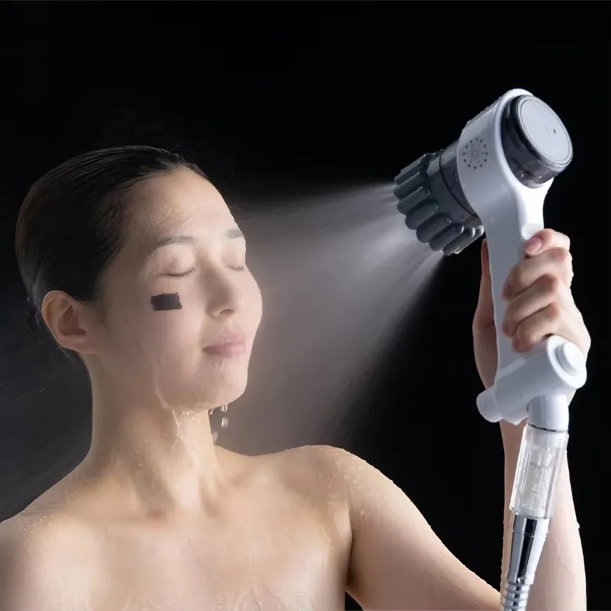 Mirable zero general-purpose three distinct water flow modes luxury multifunctional shower head