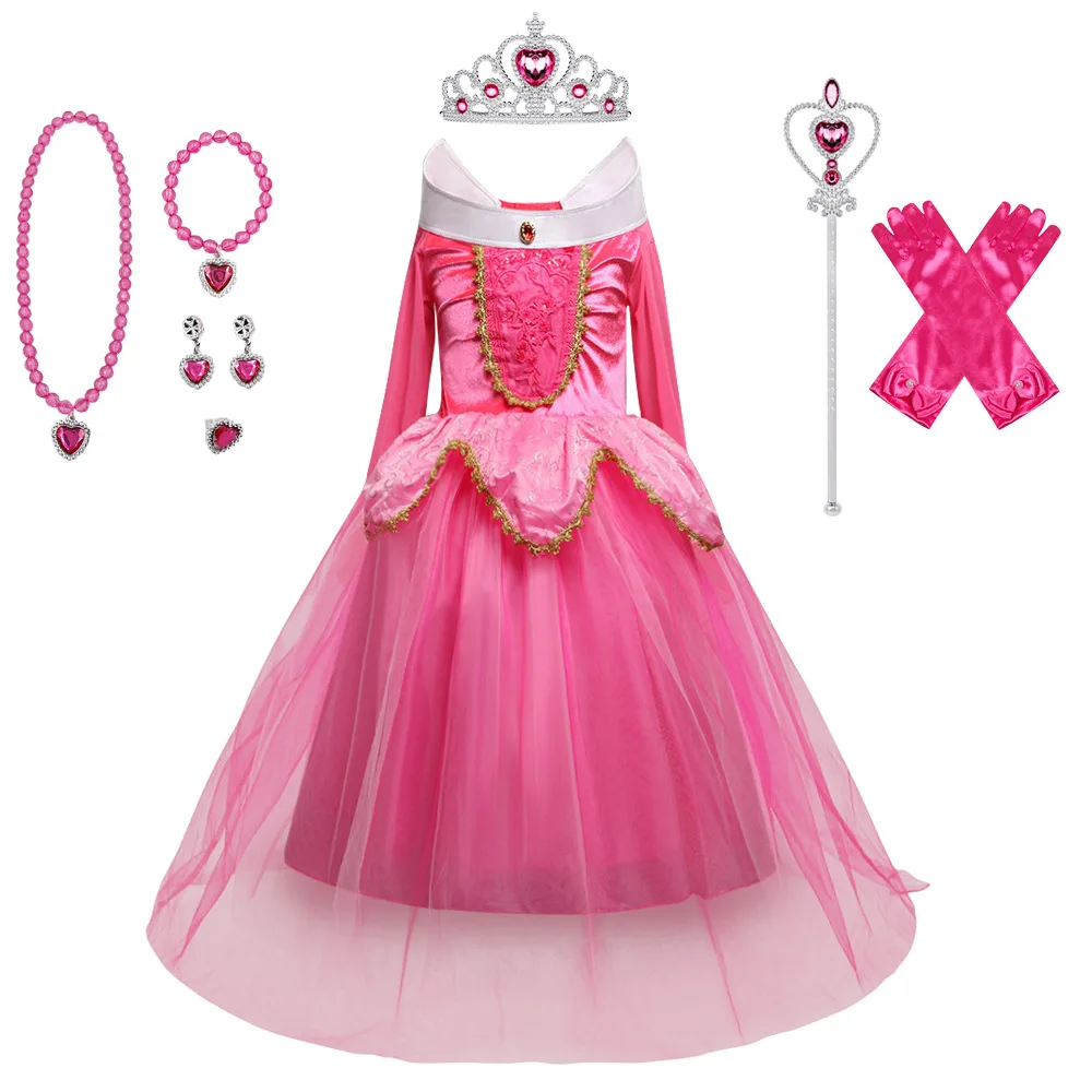 sleeping beauty birthday dress Sleeping Beauty Ballerina Pink Girls Party Dress