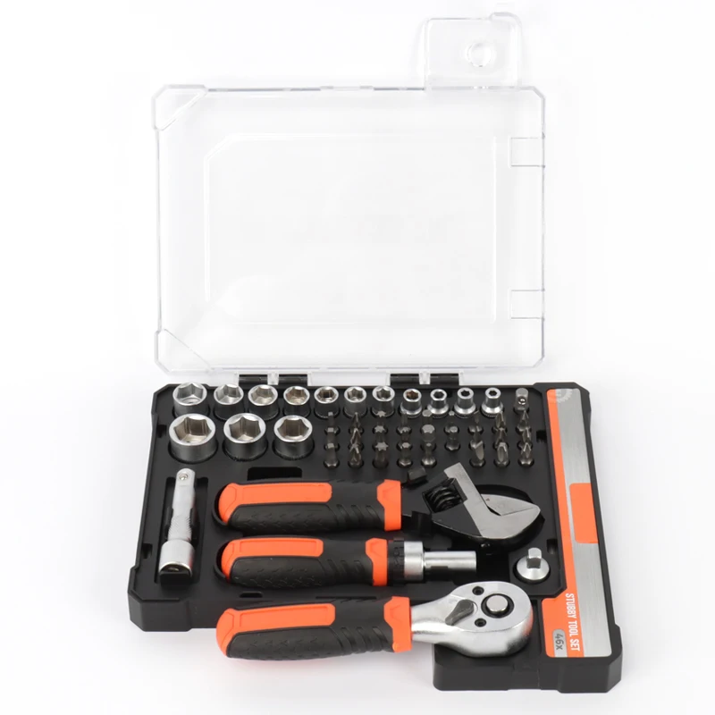 High Performance Stubby 46 Piece Ratchet and Wrench Set With Drive ...