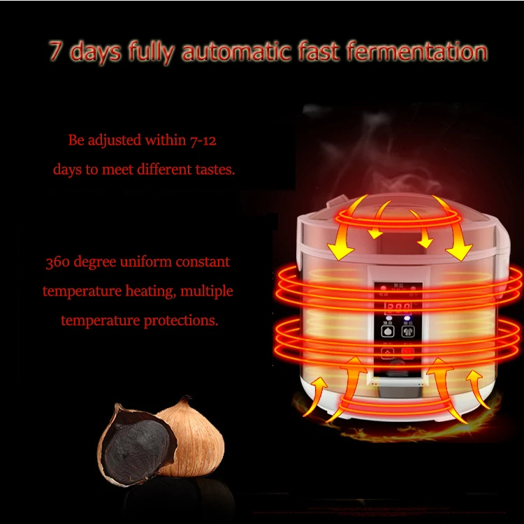 New 90W Easy Operating Garlic Fermentation Machine Home Use 5L 6L Black Garlic Fermenter for Making Black Garlic